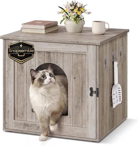 SONGMICS HOME Toolless Assembly Litter Box Enclosure, Cat House in Saudi Arabia