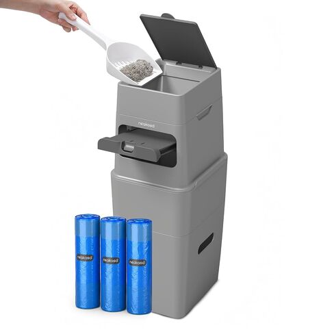 Neakasa 2XL Cat Litter Trash Can for Multi-Cat Homes (Grey) in Saudi Arabia