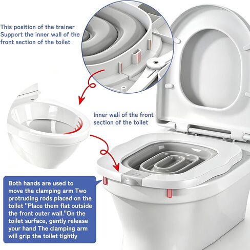 Cat Toilet Trainer Kit,Cat Potty Toilet Training Kit-Train Your Cat to Use The Toilet,Plastic Litter Box Trainer with 1 Feather Toy in Saudi Arabia