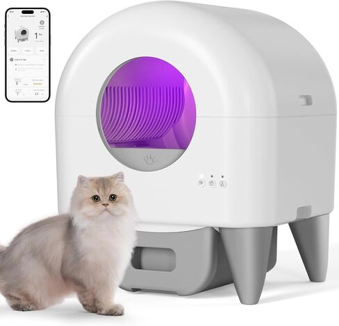 Fumoi Automatic Litter Box,Safety Sensor,App Control,Washable Litter Tray in Kuwait