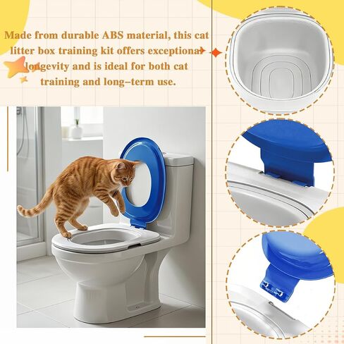 Cat Toilet Trainer Kit with Litter Scoop,5 Movable Parts in Kuwait
