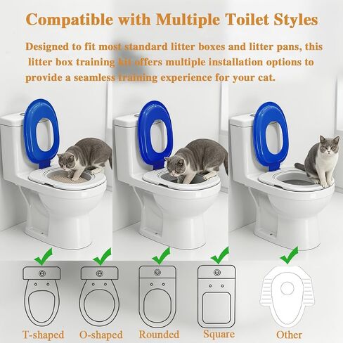 Cat Toilet Trainer Kit with Litter Scoop,5 Movable Parts in Kuwait