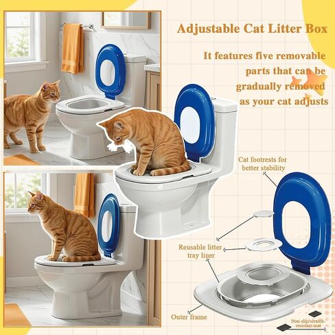 Cat Toilet Trainer Kit with Litter Scoop,5 Movable Parts in Kuwait