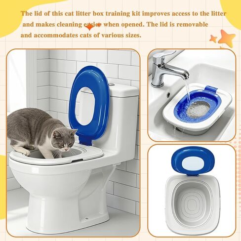 Cat Toilet Trainer Kit with Litter Scoop,5 Movable Parts in Kuwait
