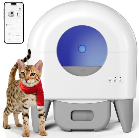 Fumoi Automatic Litter Box,App Control,Safety Sensor,Washable Litter Trays in Kuwait