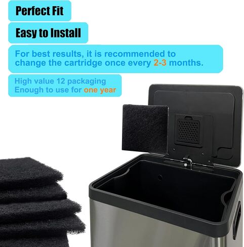 12 Pack Odor Absorbing Filter Refills for SIMPLI-MAGIC Trash Cans in Saudi Arabia
