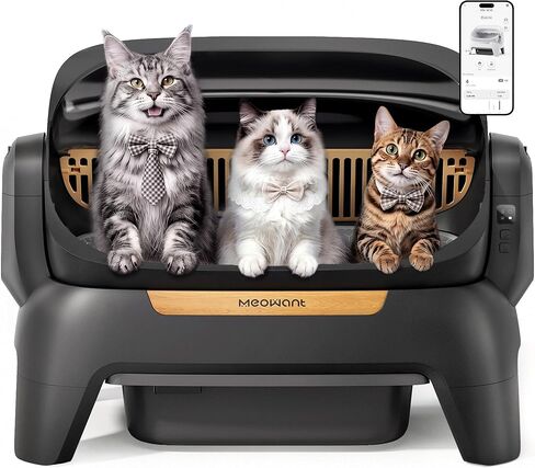 Meowant Extra Large Automatic Litter Box Infrared Scanning and Anti-Pinch in Kuwait