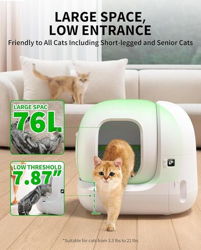 PETKIT PuraMax 2 Odor Free Automatic Cat Litter Box,with 2-Year Coverage in Kuwait