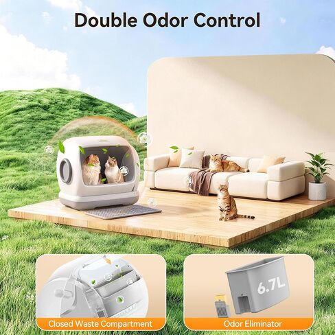 Meowant Large Space Automatic Litter Box for Multiple Cats in Kuwait