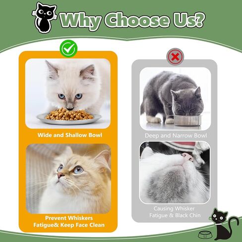 4-Pack Stainless Steel Cat Food Bowls, Whisker-Friendly Plates in Kuwait