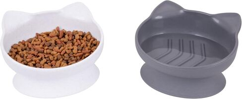 Kitty City Elevated Cat Bowls (Set of 2), Whisker-Friendly Raised Cat Food & Water Dishes, Modern Pedestal Design, Dishwasher Safe, 6.5 oz Each – Pink & Teal in Saudi Arabia