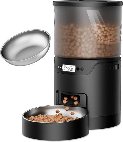 IMIPAW PET Automatic Cat Feeder: 3L Auto Food Dispenser with Timed Feeding| 6 Meal Programmable& 1-20 Portion Precise Control- Easy to Clean & Setup for Cat Indoor| Desiccant Bag Keep Food Fresh in Kuwait
