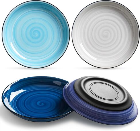 WROSWT No Spill Cat Bowls,Cat Food Bowl,Anti Whisker Fatigue Healthy Ceramic Cats Dishes Set for Indoor Cats,Shallow Wide Kitten Plates for Food and Water,Non-Slip Silicone Bottom,3 Pack in Saudi Arabia