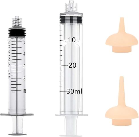 Pet Feeding Set-10 Pcs Silicone Feeding Nursing Nipple and 1ML/5ML/10ML Feeding Syringe, Pet Nursing Feeding Tools for Kittens Puppies Newborn Animals (1ml+5ml+10ml+10 Nipple) in Kuwait