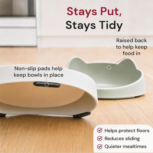 7 Ruby Road Shallow Cat & Kitten Food Bowls, Whisker Friendly, Set of 2 in Saudi Arabia
