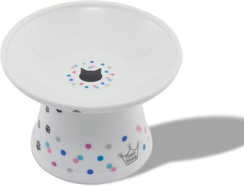 Necoichi Pocelain Ceramic Extra-Wide Elevated Cat Food Bowl (Cat, Extra Wide) in Saudi Arabia