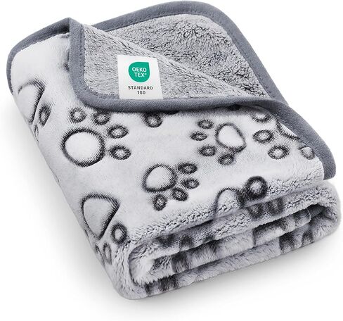 Luciphia Fluffy Paw Print Dog Blanket Large/Medium/Small, Soft Fleece Throw in Saudi Arabia