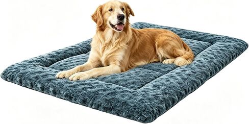 Large Size Washable Non‑deformable Rose-Velvet Comfort Dog Crate Mat in Saudi Arabia
