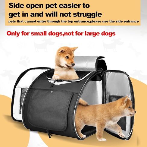 Dog Bike Basket, Foldable Pet Bike Carrier Backpack with Safety Strap, Waterproof Pet Bike Basket Suitable for Small Cats Kitten Puppy Dogs （New Black） in Kuwait