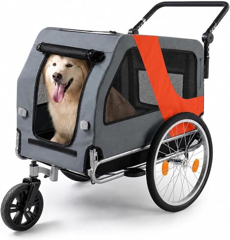 2-in-1 Pet Bike Trailer & Stroller, 165lbs Carrier in Saudi Arabia