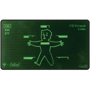Ultra PRO - Fallout Black Stitched Playmat - Inventory Management - for Magic: The Gathering, Limited Edition Collectible Trading Tabletop Gaming Essentials Accessory Supplies
