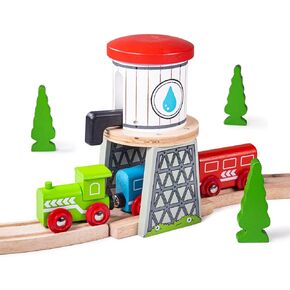 برج المياه الخشبي Bigjigs Rail - العلامات التجارية الرئيسية الأخرى للسكك الحديدية الخشبية متوافقة