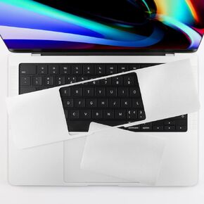 DONGKE Palm Rest Protector Compatible with MacBook Pro 16 inch 2023 2022 2021 Release M2 A2780 M1 A2485 Pro/Max, Palm Guard with Trackpad Cover for Newest MacBook Pro 16", Space Grey