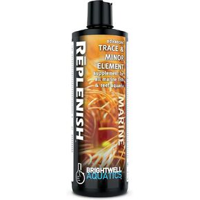 Brightwell Aquatics Replenish - Advanced Trace and Minor Element Supplement for Marine Fish and Reef Aquarium, 2-l