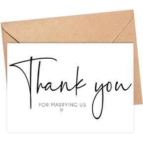Wedding Thank You For Marrying Us Card - Note For Marriage Officiant - Pastor - Priest Deacon Gift