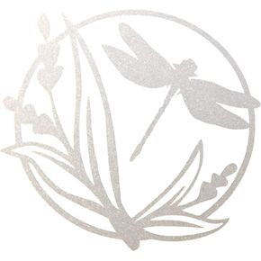 Sliding Glass Door Decals - Glass Sticker Decals for Windows and Glass Doors - 3 Frost Vinyl Window Stickers - Window Decals for Birds by Glass Alert (Dragon Fly)