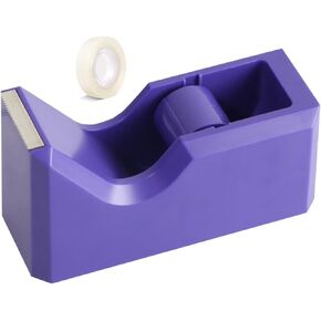 Desktop Tape Dispenser with Non-Skid Base,Colorful Heavy Duty Cute Tape Dispenser for Packaging in Office,Restaurant, Flower Shop,Cake Shop,Purple