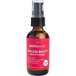 Ageless Beauty 10,000 mcg Biotin B7 + 10,000 mcg Collagen, Biotin and Collagen Liquid Drops Supplement Promotes Hair & Nail Growth & Strength