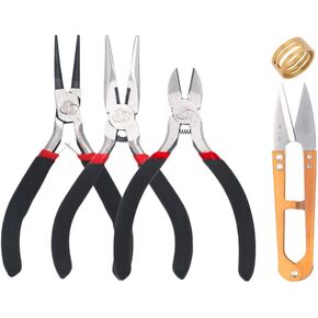 Jewelry Pliers Set Includes Round Nose Pliers Wire Cutters Needle Nose Pliers for Jewelry Making Wire Wrapping Beading