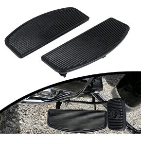 KOLEMO Motorcycle Front Rider Insert Floorboard Footboards Foot Peg Footrest Compatible With For Touring Road King Electra Glide Road Glide Softail 1986-2022 (Black)