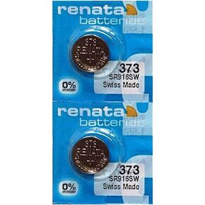 Renata 373 SR916SW Batteries - 1.55V Silver Oxide 373 Watch Battery (2 Count)
