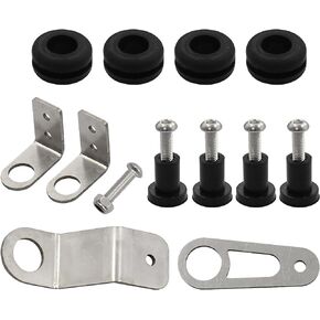 QGHAUC Bolt-on Radiator Bracket Kit Compatible with Honda Civic EG/EK Integra K-Series K20 K24 1992-2001