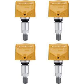 TPMS Tire Pressure Monitoring System Sensor 40700-JA01B 407001AA0B 40700JA01C Compatible with 2006-2012 Nissan Altima Versa Quest Pathfinder GT-R Infiniti M35 M45 315MHZ 4PCS(Yellow)