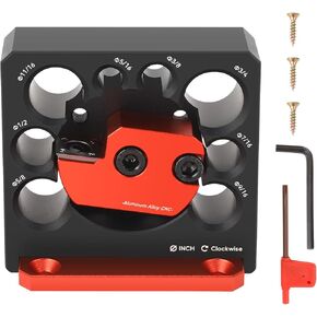Dowel Maker Jig Imperial, 8 Holes Adjustable Dowel Maker Jig Kit with Carbide Blade, Electric Drill Milling Dowel Round Rod Auxiliary Tool for Wooden Rods Sticks Woodworking