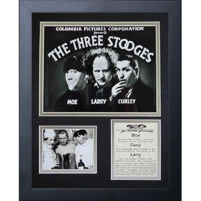 Legends Never Die The Three Stooges Marquee Framed Photo Collage, 11x14-Inch