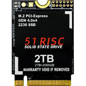 2TB M.2 2230 SSD, NVMe 1.4 PCIe Gen4 x4 Up to 5,200/4,000 MB/s(R&W) Internal Solid State Drive for Steam Deck, ROG Ally, Surface, Laptop, Desktop
