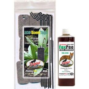 Original Fox Urine -Territorial Marking Scent-12oz Bottle Combo with ScentTags