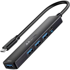 5-Port Powered USB C Hub, USB C to USB 3.0 Port Hub with USB C Powered/Data Port, USB C Dock USB Extender for Type C Laptop MacBook, iMac, Dell, HP and More