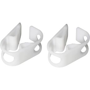 DGBRSM 2pcs 1/2"-3/4" Tube OD Shut Off Hose Clamp Adjustable Tube Clamp Water Flow Control Tube Clip, White
