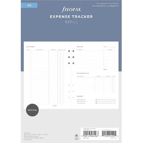 Filofax Lifestyle Refill, A5 Size, Organizer Refill, White Paper, Expense Tracker, 56 Sheets (B132851), 5.75 inches X 8.25 inches
