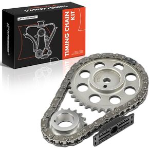 A-Premium Engine Timing Chain Kit W/Sprocket & Damper [fits OHV, 6Cyl 4.0L] Compatible with Jeep Cherokee 1987-1993, Comanche 1987-1992, Grand Cherokee 1993, Wagoneer 1987-1990, Wrangler 1991-1993