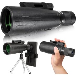 30x60 High Definition Monocular, High Power BAK-4 Prism and FMC Lens Monocular for Smartphone, Suitable for Bird Watching/Wildlife/Hunting/Hiking