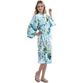 ASDTGOE Women Long cotton Floral Fashion Sexy Bride Robe Wedding Robe