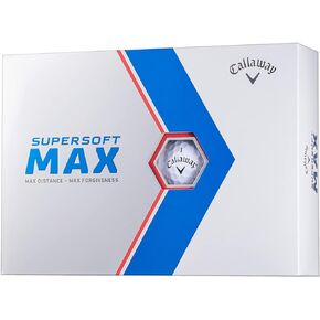 كرة جولف Callaway Supersoft MAX 23، 1 دزينة (عبوة من 12 قطعة)، قطعتين، أبيض