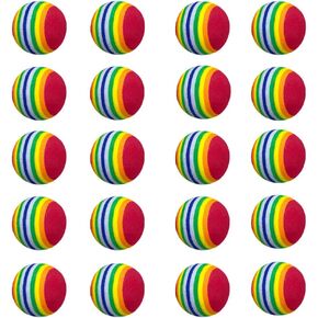 Scott Edward Air Golf Practice Balls, Bright Multicolor and Lightweight Sponge Ball, 20 Pieces, Golf Training Indoor and Outdoor, for Backyard Hitting Mat, Soft for Children, Pets