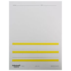 Abilitations - 89665 Integrations Hi-Write Journal Paper - Beginner 2 Paper, 8-1/2 x 11, 100 Pack, Yellow/White